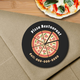 Pizza Restaurant Runt Klistermärke