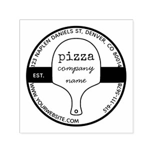 Pizza Restaurant Self Inking Rubber Frimärke Självfärgande Stämpel