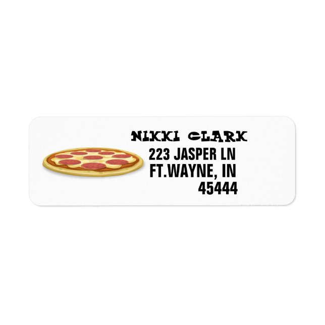 PIZZA-RETURETIKETTER RETURADRESS ETIKETT (Framsidan)