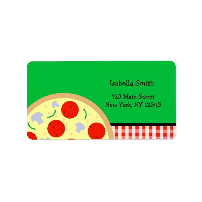 Pizza Returetiketters Adressetikett (Framsidan)