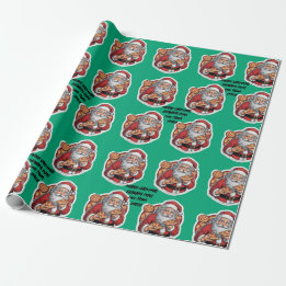 Pizza roligt Julredigerbart WRAP Presentpapper