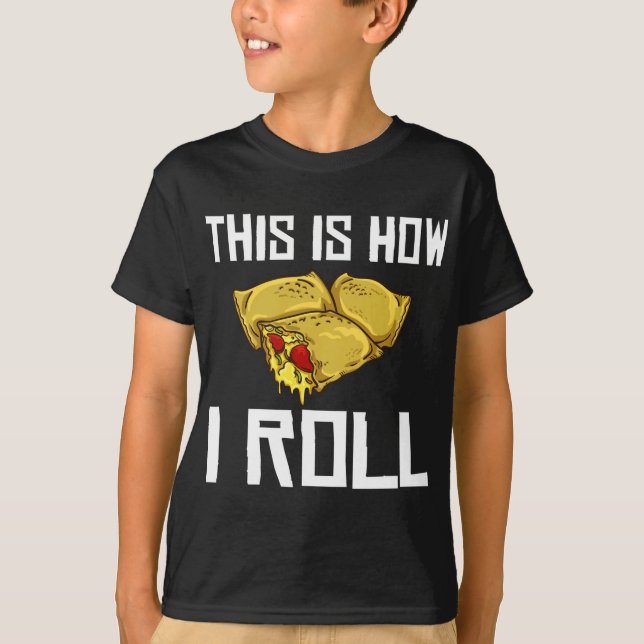 Pizza Rolls Cheese Pepperoni Vegan T Shirt (Framsida)