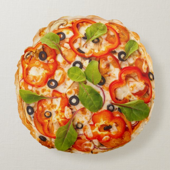 Pizza Round Pillow Rund Kudde (Framsidan)