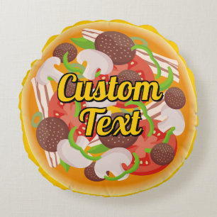 Pizza Round Pillow Rund Kudde