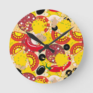 Pizza Rund Klocka