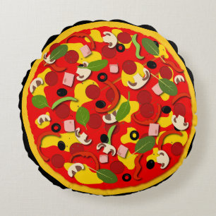 Pizza Rund Kudde