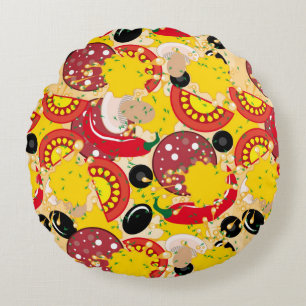 Pizza Rund Kudde