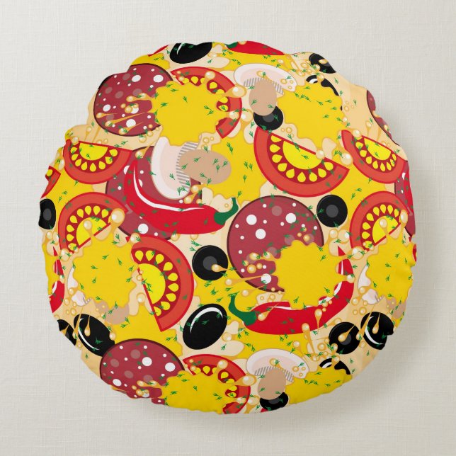 Pizza Rund Kudde (Framsidan)