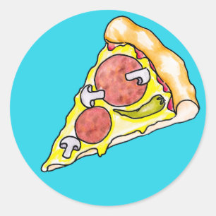 Pizza Runt Klistermärke