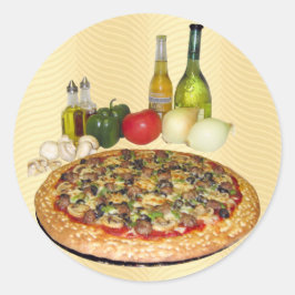 Pizza Runt Klistermärke