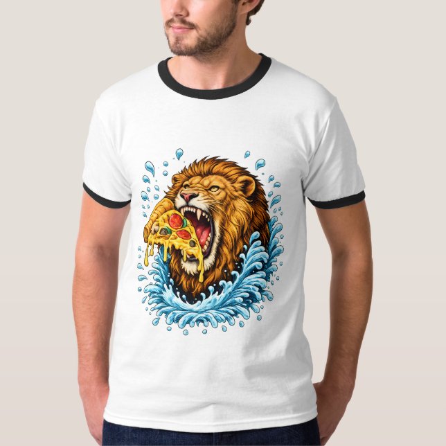 Pizza rytande t shirt (Framsida)
