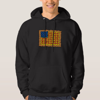 Pizza Salami 4th Of July USA Flag Costume Independ Hoodie