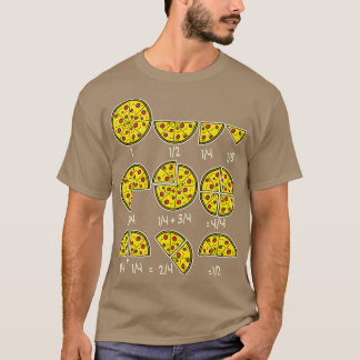 Pizza Salami Cheese Quick Math Fractions Math Teac T Shirt
