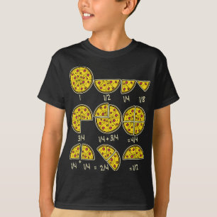 Pizza Salami Cheese Quick Math Fractions Math Teac T Shirt