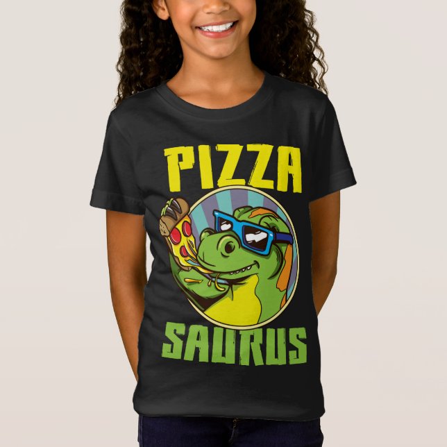 Pizza Saurus T-Rex Dinosaur Eating Pizza Pizzasaur T Shirt (Framsida)