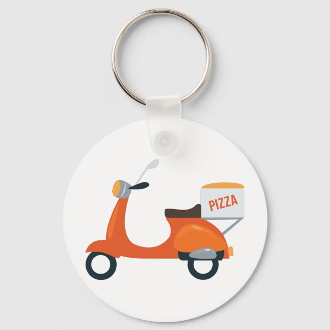 Pizza Scooter Nyckelring (Framsida)