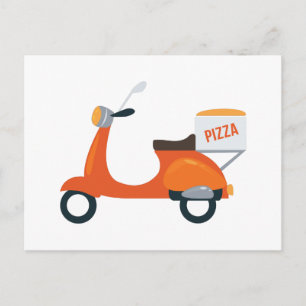 Pizza Scooter Vykort