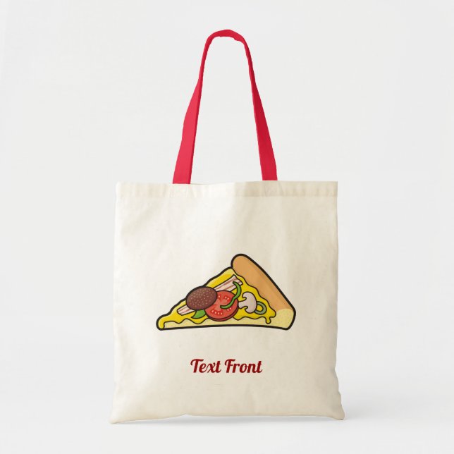 Pizza Segce Tote Bag Tygkasse (Framsidan)