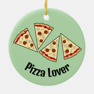 Pizza-segment design för ornament