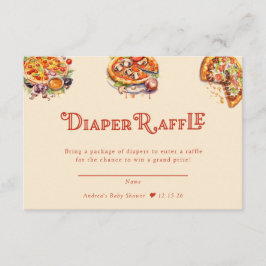 Pizza | Segment | Diaper Raffle Baby Shower Tilläggskort