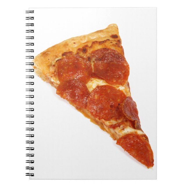 Pizza-segment - en bit Pizza Anteckningsbok Med Spiral (Framsidan)