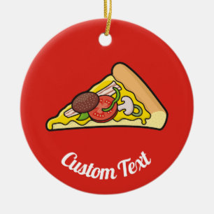 Pizza-segment Julgransprydnad Keramik