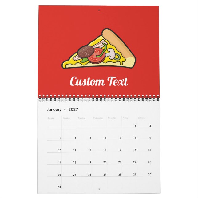 Pizza-segment Kalender (Jan 2027)