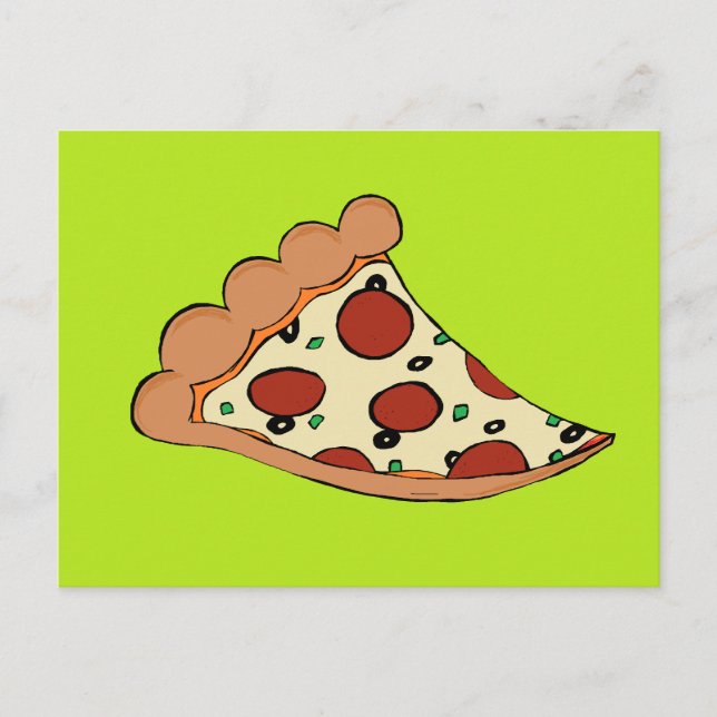 Pizza-segmentdesign Vykort (Framsida)