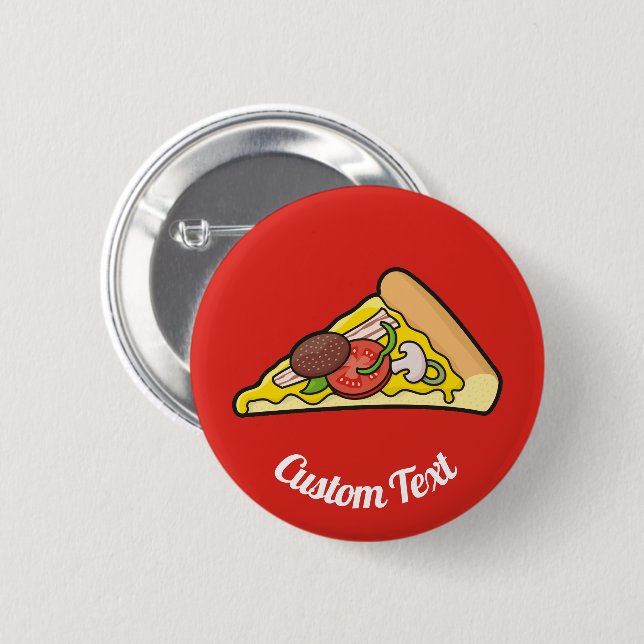 Pizza-segmentknapp Knapp (Framsida & baksida)