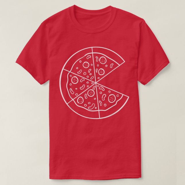 Pizza-segmentmatchande par för matrispizza i Älska T Shirt (Design framsida)
