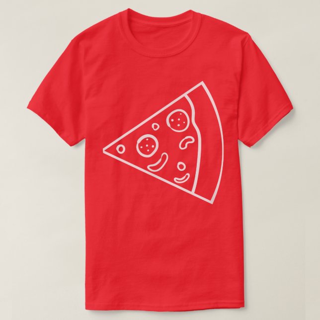 Pizza-segmentmatchande par för matrispizza i Älska T Shirt (Design framsida)