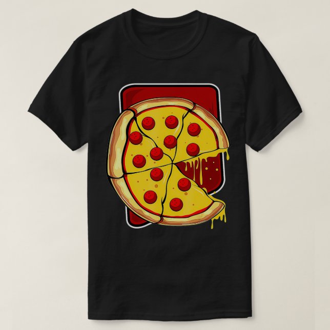 Pizza-segmentmatchning mellan par-valentin i Biet  T Shirt (Design framsida)