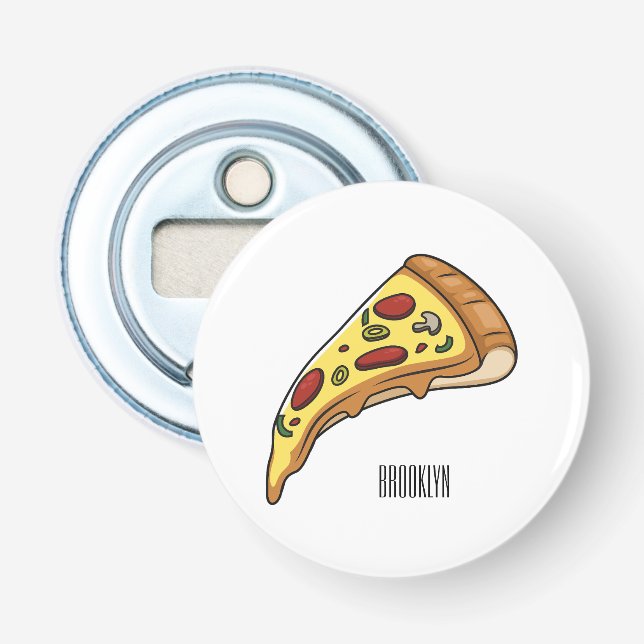 Pizza serieillustration  flasköppnare (Framsidan)
