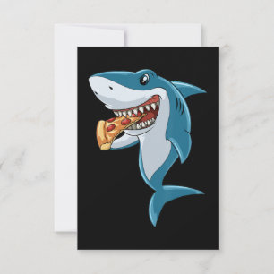 Pizza Shark Älskare Pizza Älskare Tack Kort