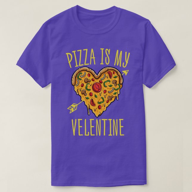Pizza Shirt Pizza är min Valentine nuny Pizza Vale T (Design framsida)