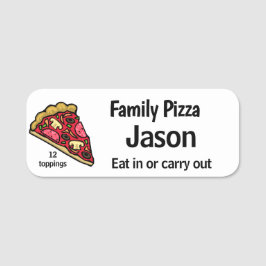 Pizza Shop Employee Magnetic Back Namn bricka Namnbricka