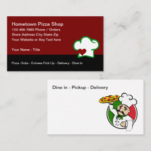 Pizza Shop Italienska restaurangen Visitkort