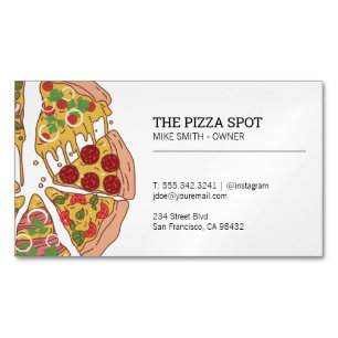 Pizza Shop Magnetiska Visitkort