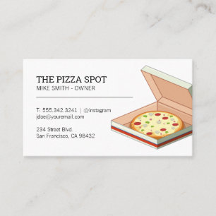Pizza Shop Pizza Box Visitkort