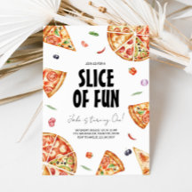 Pizza Skapar Födelsedagsfest inbjudan