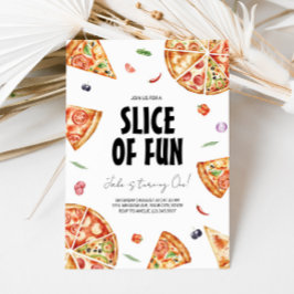 Pizza Skapar Födelsedagsfest inbjudan