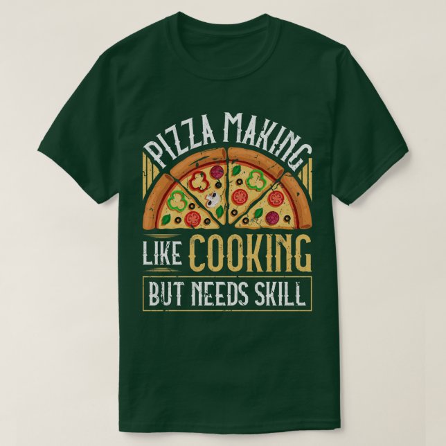 Pizza Skapar Funny Pizza Baker T Shirt (Design framsida)