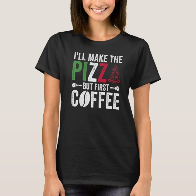 Pizza Skapar och Pizza Baker för Pizza-experter T Shirt (Framsida)
