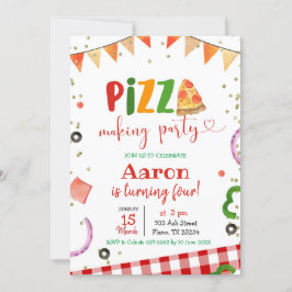 Pizza Skapar Party födelsedagsinbjudan Inbjudningar