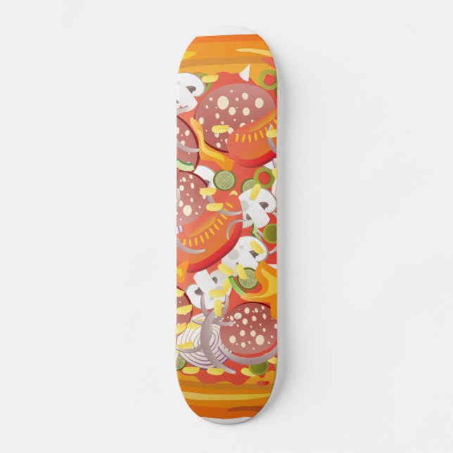 Pizza Skateboard Bräda 19,5 Cm (Framsida)