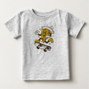 Pizza Skateboard Pizza-tecken för Tecknad av lju T Shirt