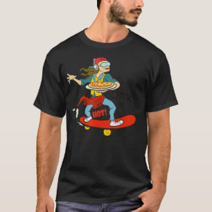 Pizza Skateboard Pizzalover Pizzeria Delivery T Shirt