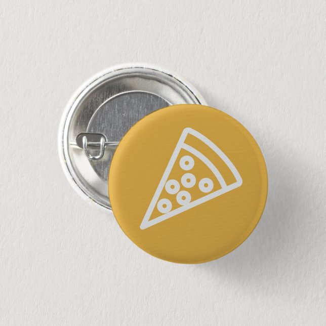 Pizza Skiva Knapp (Framsida & baksida)