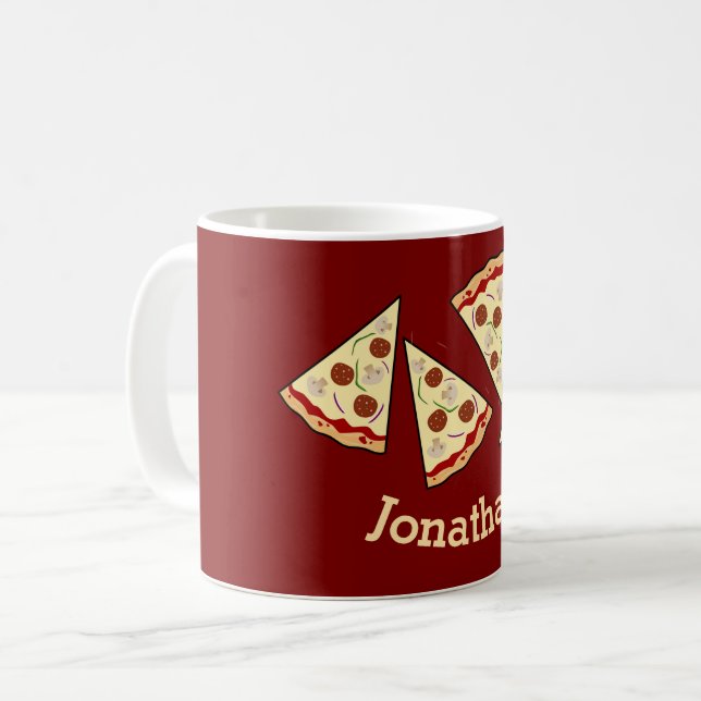 Pizza Skivor Design  Kaffemugg (Framsida vänster)