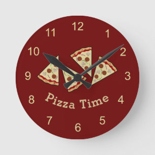 Pizza Skivor Väggur